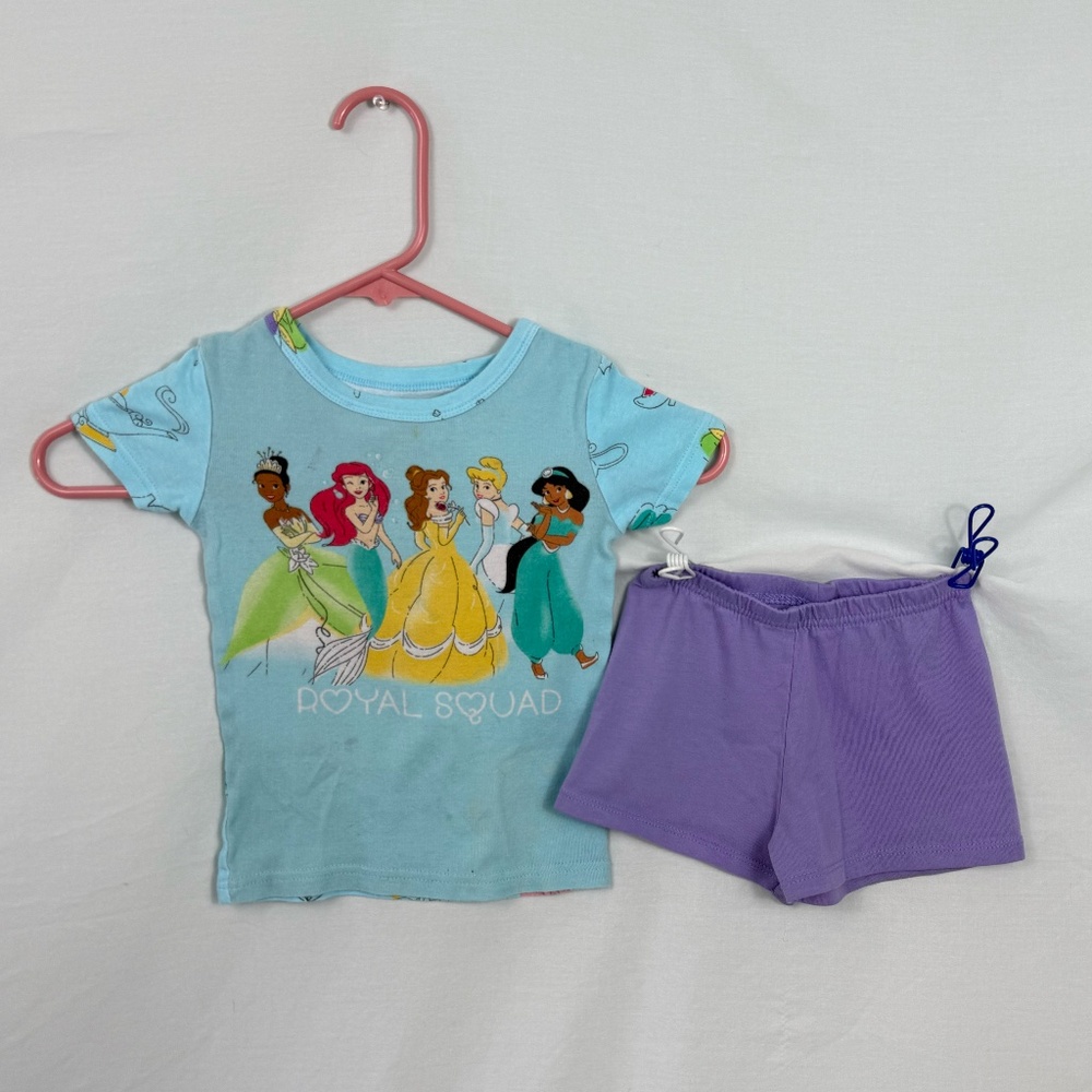 Walt Disney's "Royal Squad" 4T T-shirt with Garanimals Purple Shorts